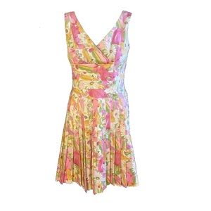 KAY UNGER floral cocktail dress